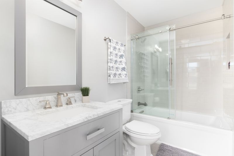 Small Bathroom Shower with Sliding Door
